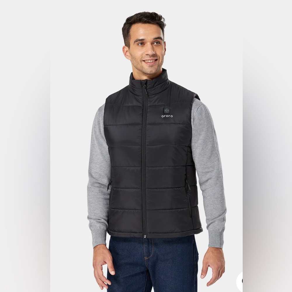 ORORO MEN'S CLASSIC HEATED VEST - BLACK (Apparel Only) - Picture 2 of 5